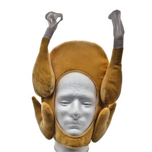 Roasted Turkey Novelty Hat Plush Thanksgiving Day/ Halloween Costume Party